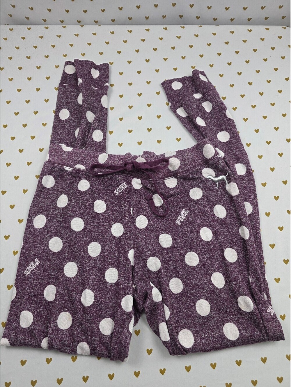 Victorias Secret Pink Soft Polka Dot Large  Sleep Pants Pajama PJ Bottoms